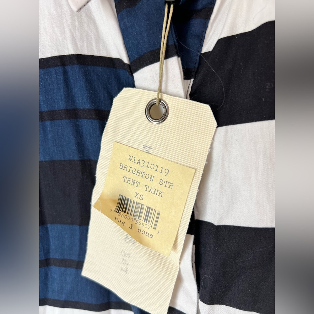 Rag & Bone Jean Sleeveless Striped Button Down Top NWT - Picture 5 of 6